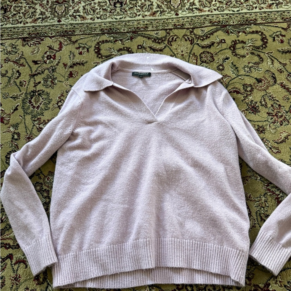 Banana Republic Soft Pink V-Neck Sweater